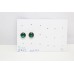 Stud Earrings Silver 925 Sterling Women Green Zircon Stone Handmade Gift E434